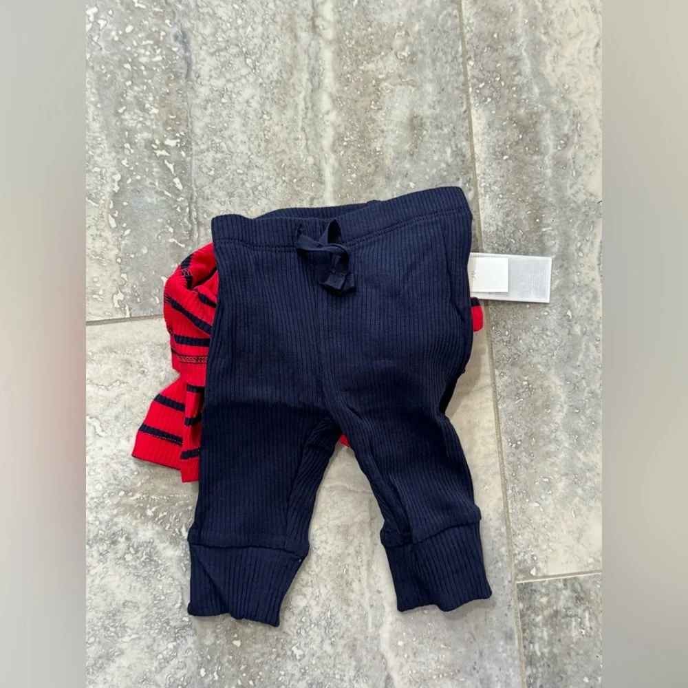 Baby GAP Red and Navy Striped Baby Matching Set